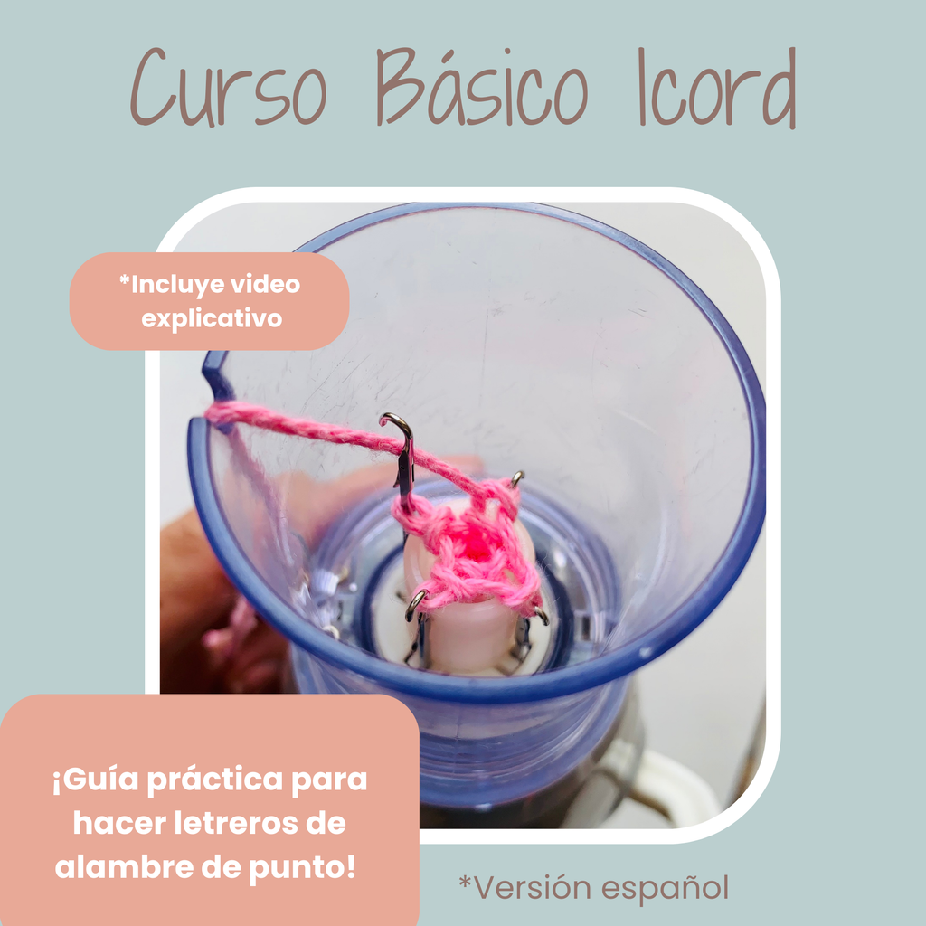 Curso Básico de Icord/Tricotin/Descarga digital/ incluye 2 videos