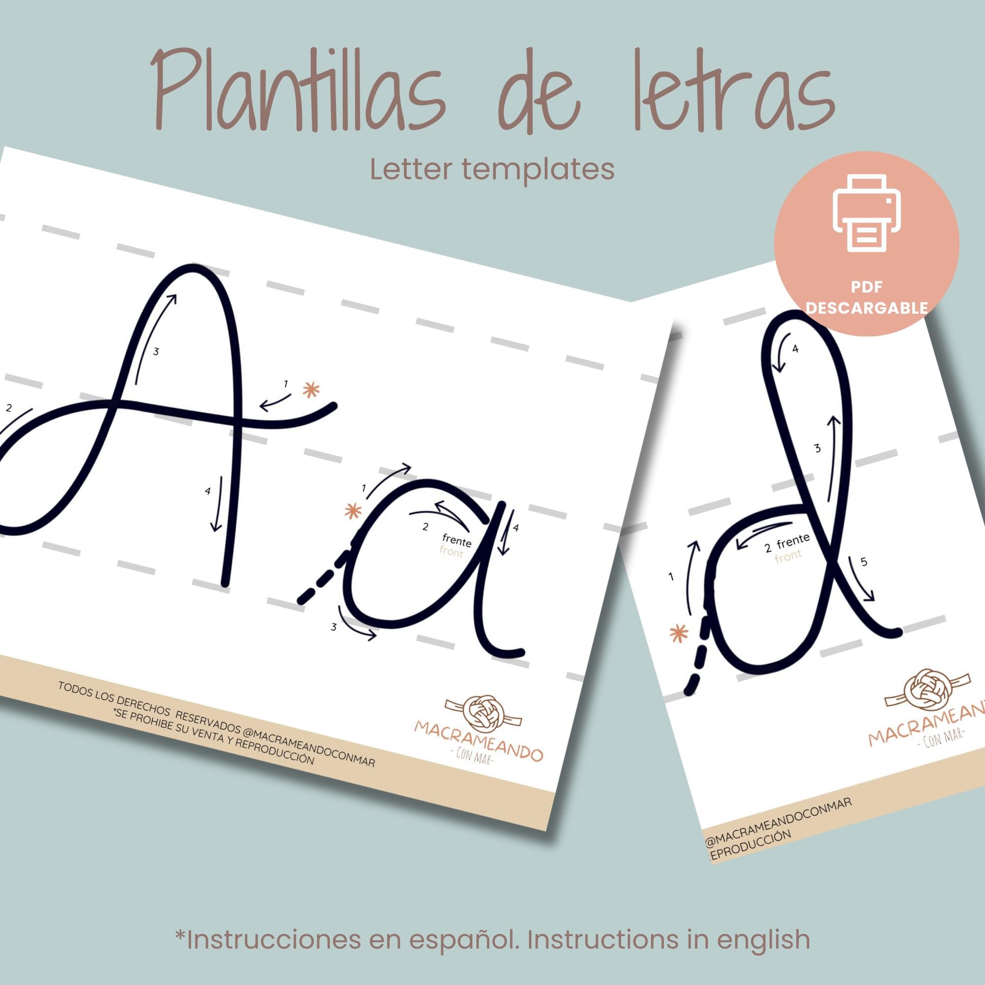 Plantillas de Letras para tricotin (pdf descargable)