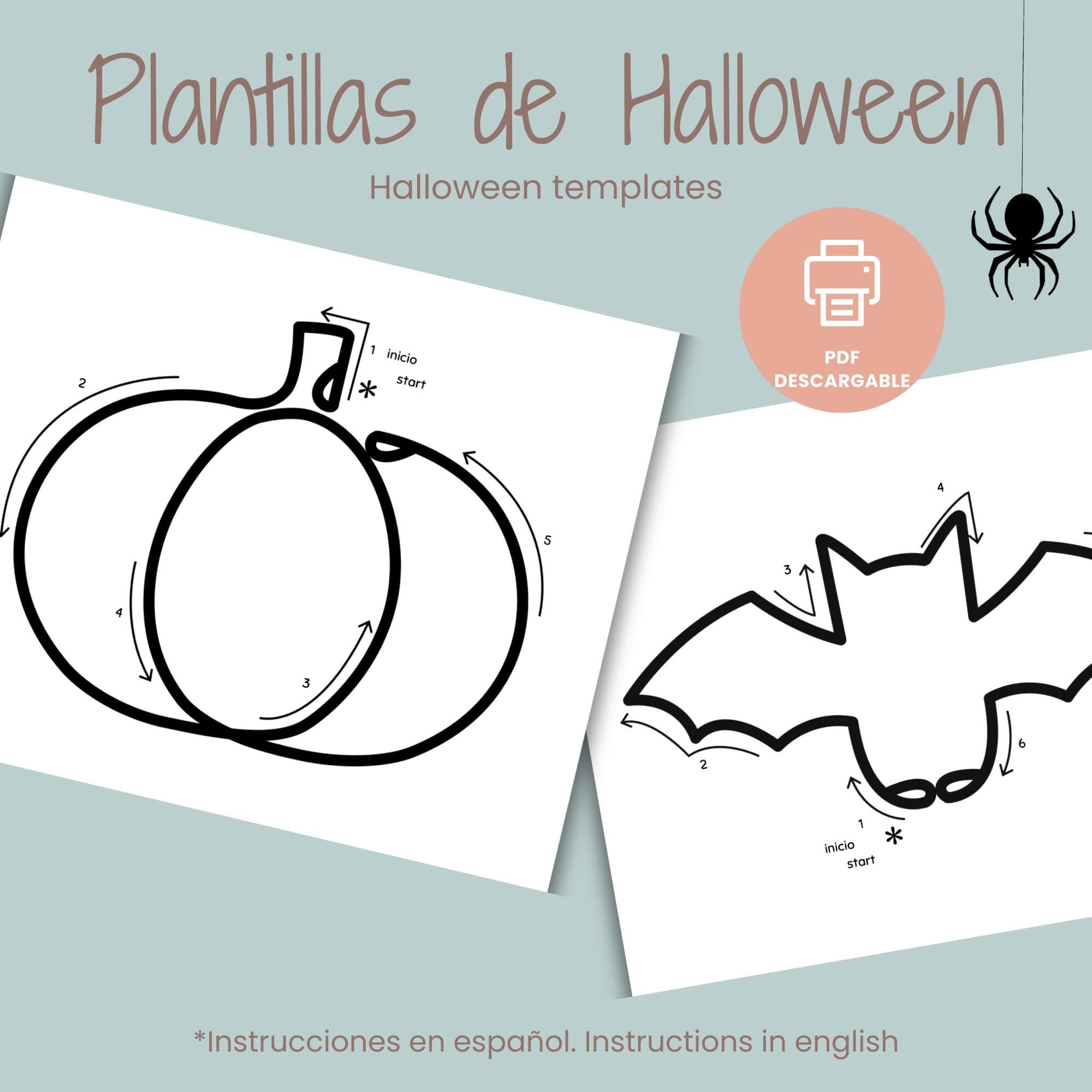 Plantillas de Halloween para Tricotin (pdf descargable)