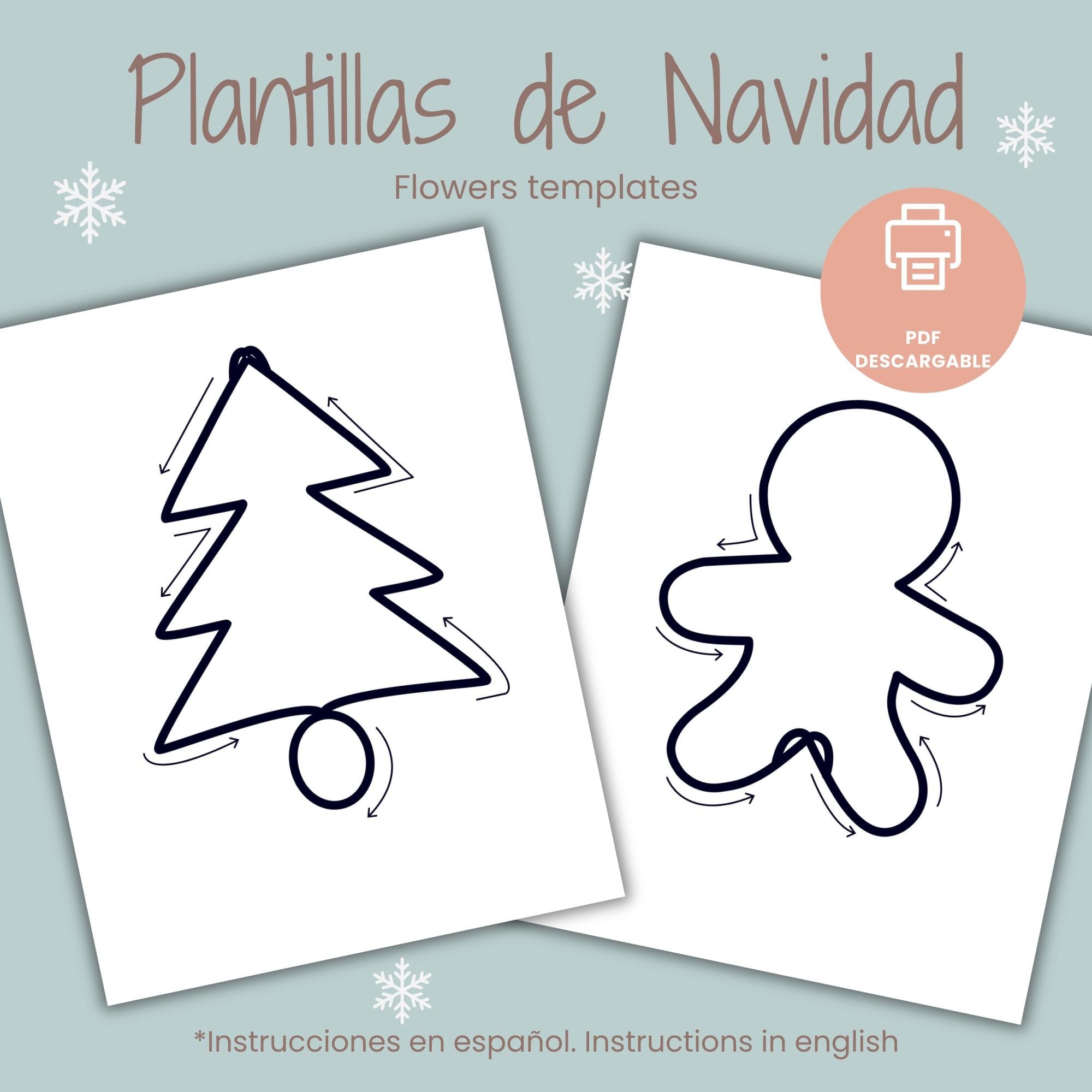 Plantillas navideñas para tricotin (pdf descargable)