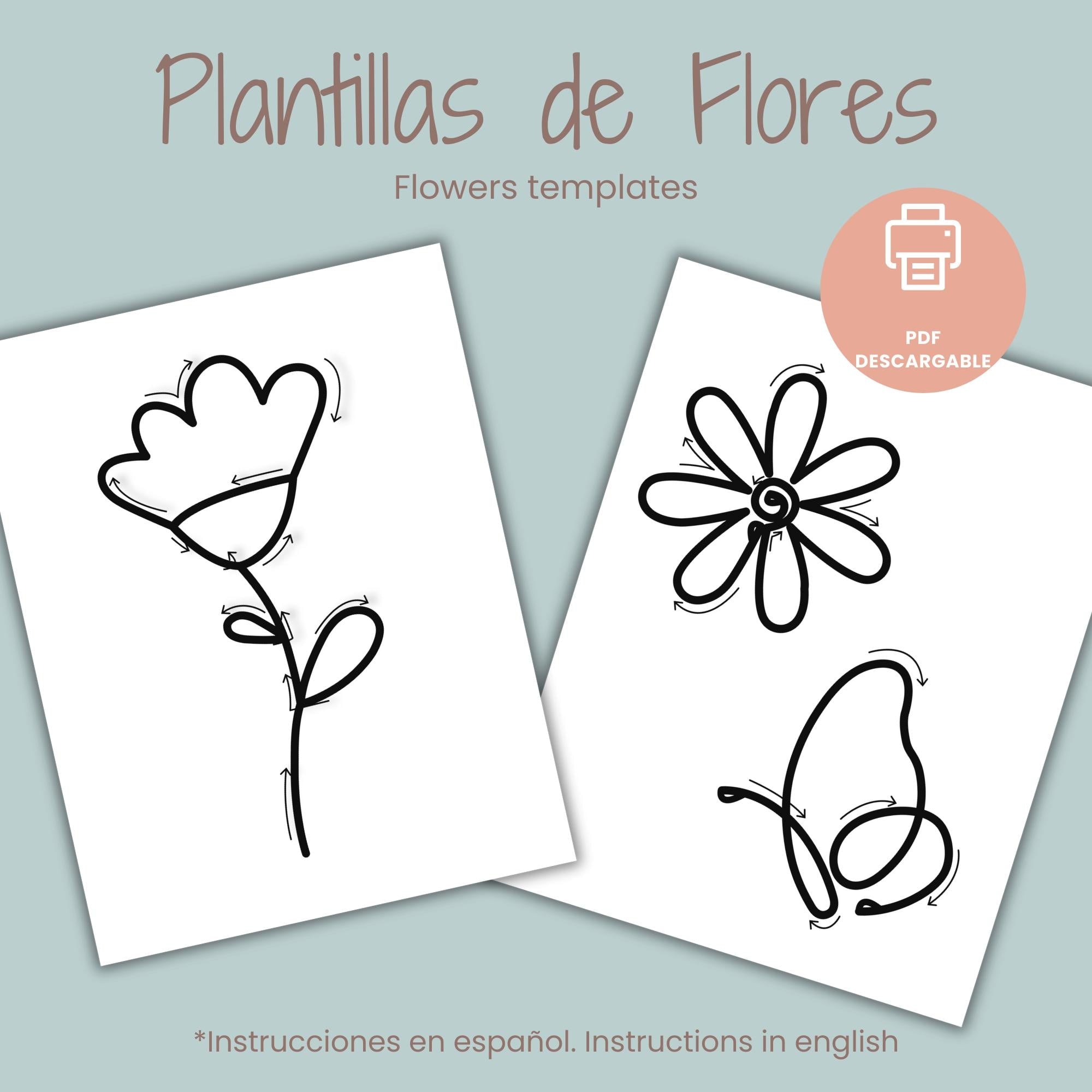 Plantillas de flores para tricotin (pdf descargable)
